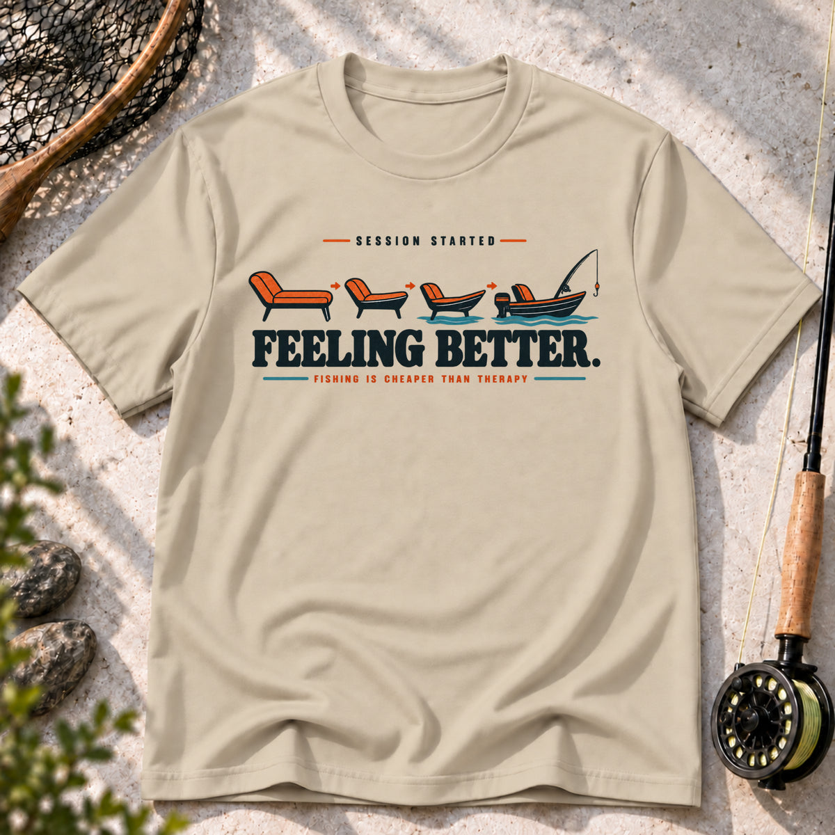 Fishing Is Cheaper Than Therapy T-Shirt